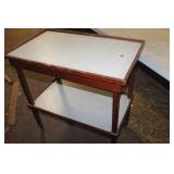 Vtg. Rolling Cart 32" w x 32" tall