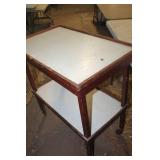 Vtg. Rolling Cart 32" w x 32" tall