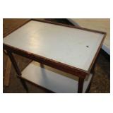 Vtg. Rolling Cart 32" w x 32" tall