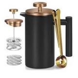 Worbic Black Mini French Press Coffee Maker 12oz