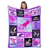 Esconal Just A Girl Who Loves Dinsosaurs Blanket, 40x50