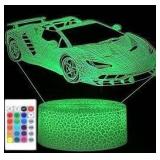 3D Illusion Lamp with Vehicle Design and Remote Control