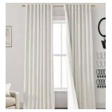 108" White Blackout Curtains -2 panels