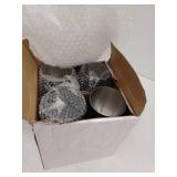Lifecapido Black Stainless Steel Wine Glasses Set of 4