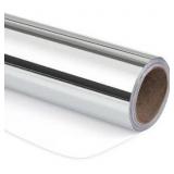 Silver Metallic Wrapping Paper Roll and Black Mesh Flower Wrapping