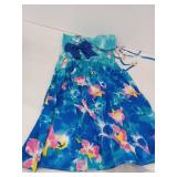 Blue Floral Summer Ruffle Sundress, Size- Small