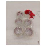 Heavy Duty Clear Shipping Tape 6-Pack with Dispenser