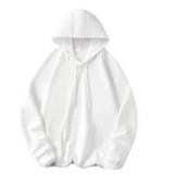 Classic White Pullover Hoodie, Size-Xl