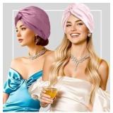 Netcken Double Satin Lined Turban Set- 2 Piece