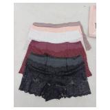 All Of She Elegant Lace-Trimmed Boyshort Set of 5, Small