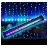 PULACO 1W Aquarium Fish Tank Air Stone with Automatic Color Changing LED Light