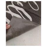 Hello Welcome Mat, Gray, 17.5 x 29 Inch