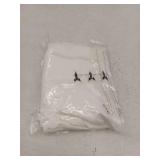 Runcati Mens Button Down Short Sleet Shirt, White, Large
