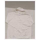 LOPEIDIL Mens White Hoodie, XL