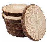 Natural Wood Slices with Bark for Crafts-8 total