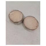 Natural Wood Slices with Bark for Crafts-8 total