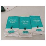 Amazon Basics Flushable Wipes - Fragrance Free- 3 packs