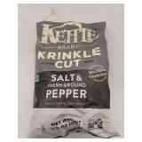 Kettle Brand Krinkle Cut Salt & Pepper Chips - 6 bags  ,  Expired-Mar 2025