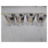 Domino Pattern Shot Glass Set of 4