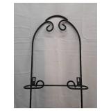 Black Wrought Iron 3-Tier Decorative Wall Plate Rack