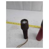 Lot of 3 Handheld Flashlights - Black, Red, and Yellow/Black