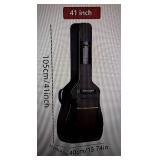 Premium Full-Size Guitar Gig Bag - Waterproof Oxford Fabric, 5mm Thick Padding, Adjustable Strap, Zippered Pocket - Ideal for Acoustic & Electric Guitars, Black