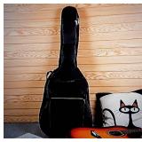 Premium Full-Size Guitar Gig Bag - Waterproof Oxford Fabric, 5mm Thick Padding, Adjustable Strap, Zippered Pocket - Ideal for Acoustic & Electric Guitars, Black