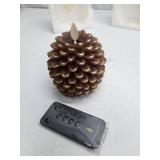 Lumiara - Pine Cone Real Flame-Effect Candle