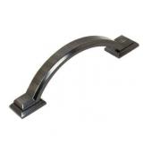 GlideRite 3 in. Center Arched Square Pull Cabinet Hardware Handle Brushed Pewter - 10 pk