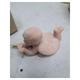 Pink Ceramic Cherub Angel Figurine