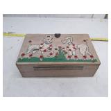 Vintage Hand-Painted Poodle Jewelry Box