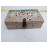 Vintage Hand-Painted Poodle Jewelry Box