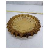 Amber Glass Decorative Ashtray