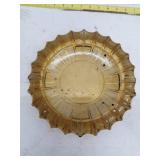 Amber Glass Decorative Ashtray