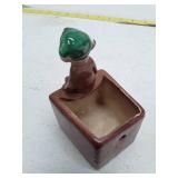 Ceramic Elf Figurine Match Holder