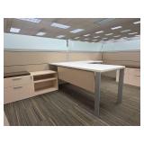 Contents of Cubicle, Desk, Storage Filing Cabinet, (2) Small Filing Cabinets