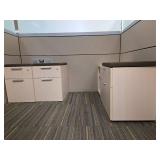 Contents of Cubicle, (2) Filing Cabinet, and Long Filing Cabinet With Shelving