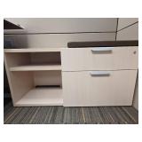 Contents of Cubicle, Height Adjustable Desk, Storage Filing Cabinet, (2) Small Filing Cabinets