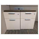 Contents of Cubical, (2) Filing Cabinets, and Filing Cabinet with Shelving