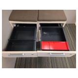 Contents of Cubical, (2) Filing Cabinets, and Filing Cabinet with Shelving