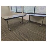 (2) Modern Office Desk on Wheels