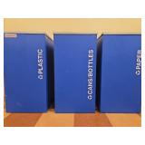 (3) Commercial Recycling Bin Set
