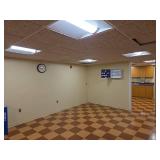 Ceiling Tiles, Bulletin Board, Clock, First Aid Kit
