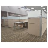 Modern Office Cubicle System with Storage