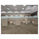 Modern Office Cubicle System with Storage