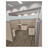 Modern Office Cubicle System with Storage