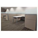 Modern Office Cubicle Workstation Set