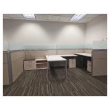 Modern Office Cubicle Workstation Set