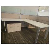 Modern L-Shaped Office Desk with Storage