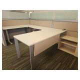 Modern L-Shaped Office Desk with Storage